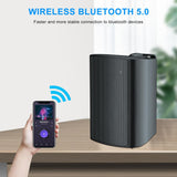 6.5" 400W 2PCS Indoor Outdoor Bluetooth Speakers Wall Mount Speakers Waterproof Weather Resistant For Patio Garage Home
