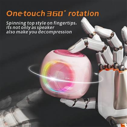 Mini Fingertip Gyro Bluetooth Speaker Portable Wireless Spinner Speaker With RGB Light Stylish Stress Relief subwoofer gifts
